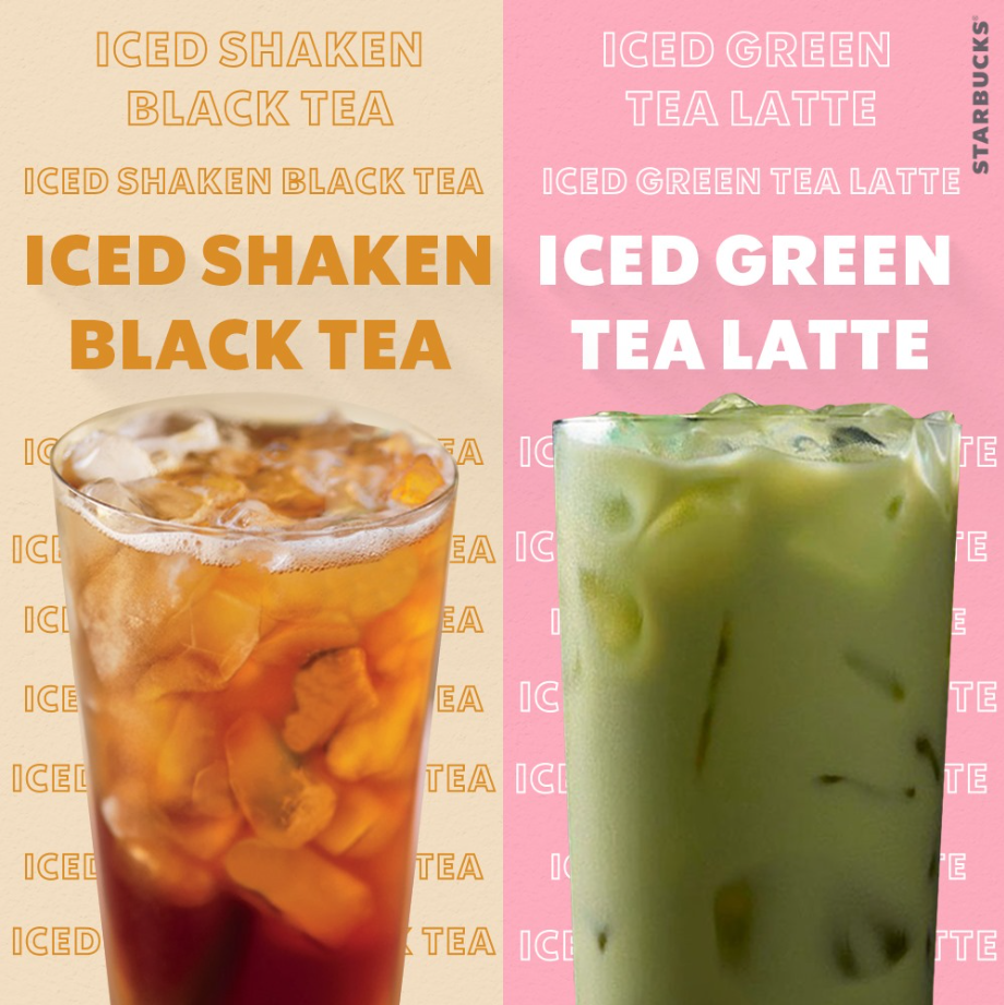 Starbucks Iced Teas Menu USA