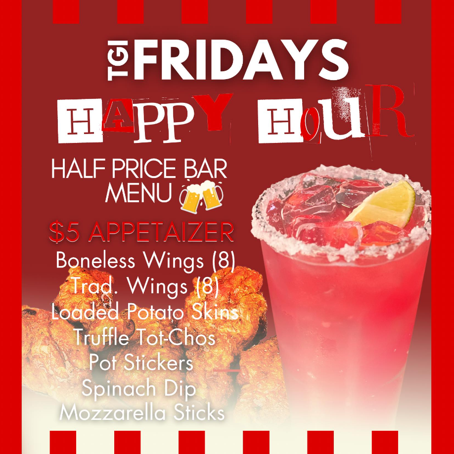 TGI $5 Fridays® Feast Menu Deal USA