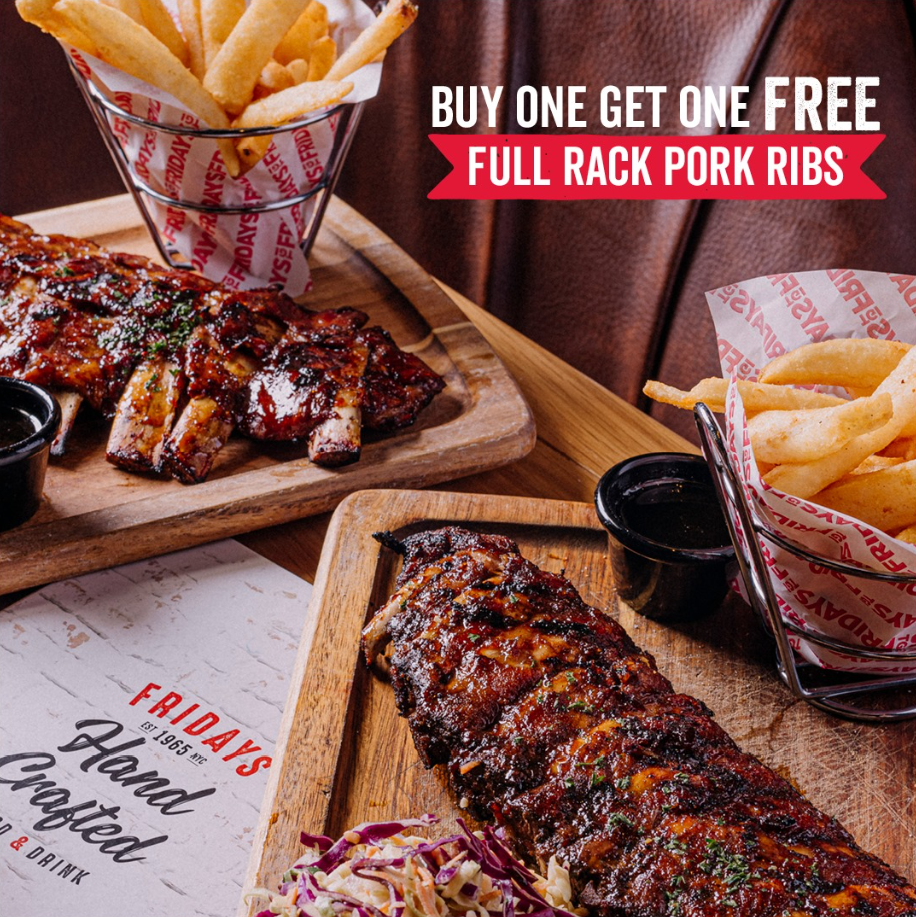 TGI Fridays Ribs Steaks Chicken Menu USA