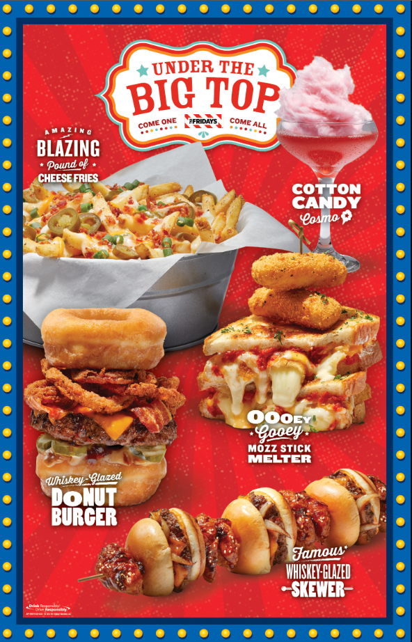 TGI Fridays Signature Glazed Menu USA