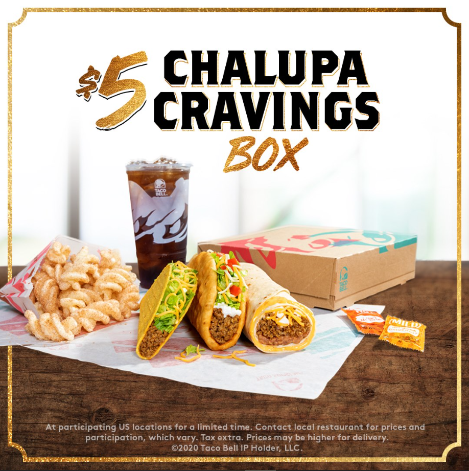 Taco Bell $5 Box Menu Deal USA