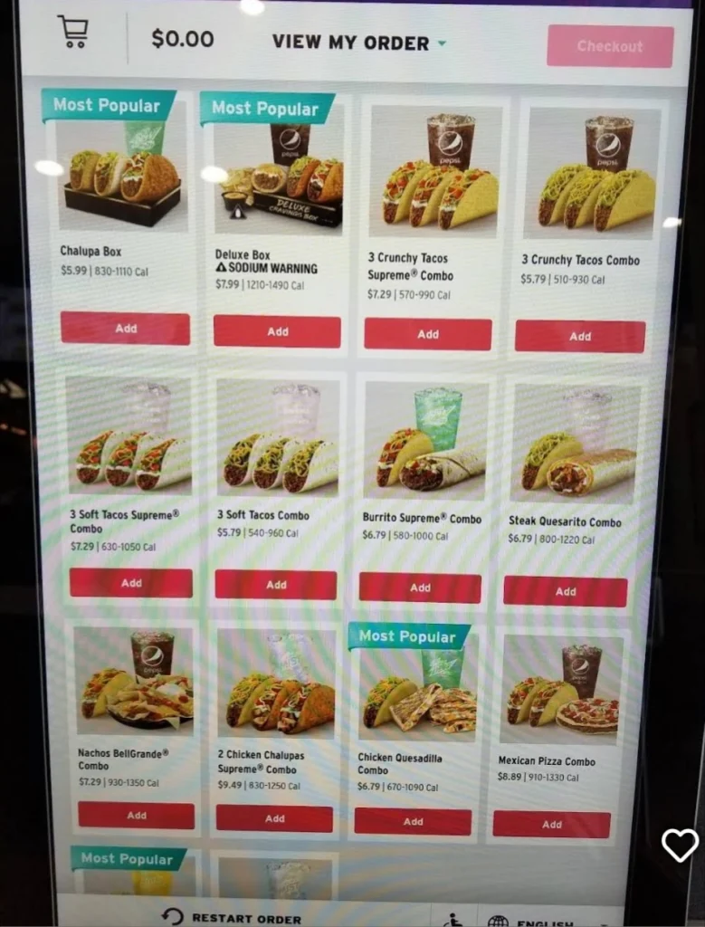 Taco Bell Menu Updated Prices USA