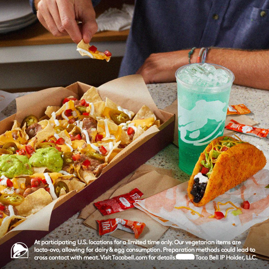 Taco Bell Veggie Cravings Menu USA