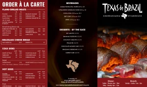 Texas De Brazil Menu USA