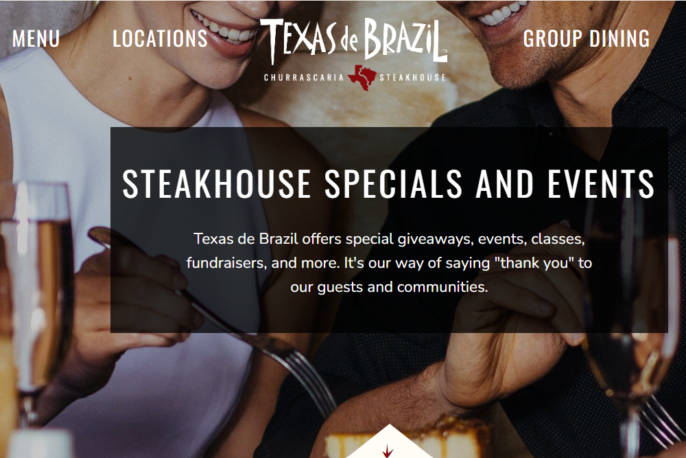 Texas De Brazil Special Occasions Menu Deal USA