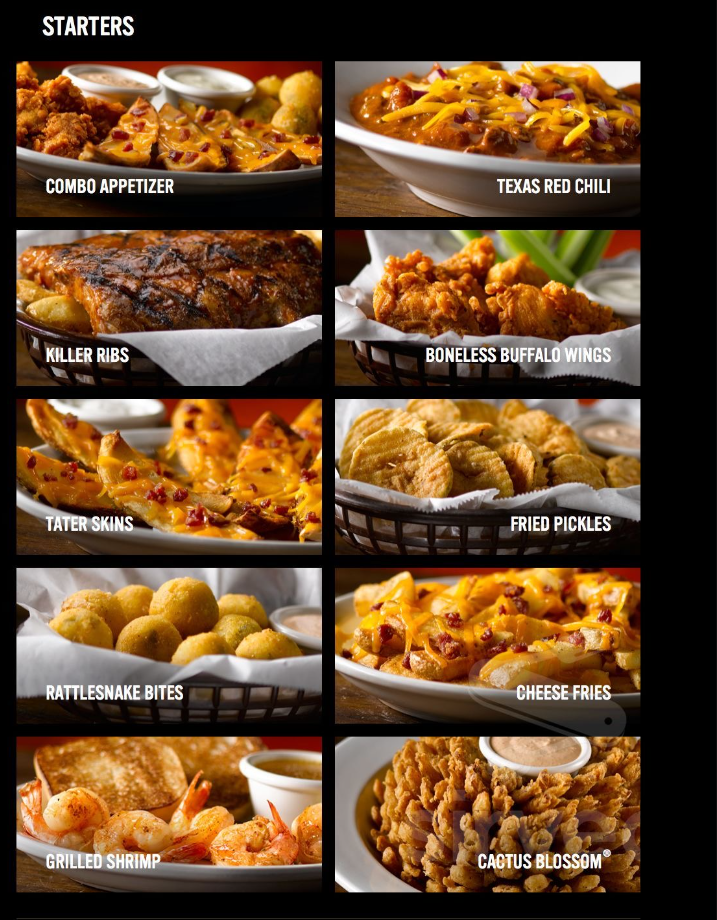 Texas Roadhouse Most popular Menu USA