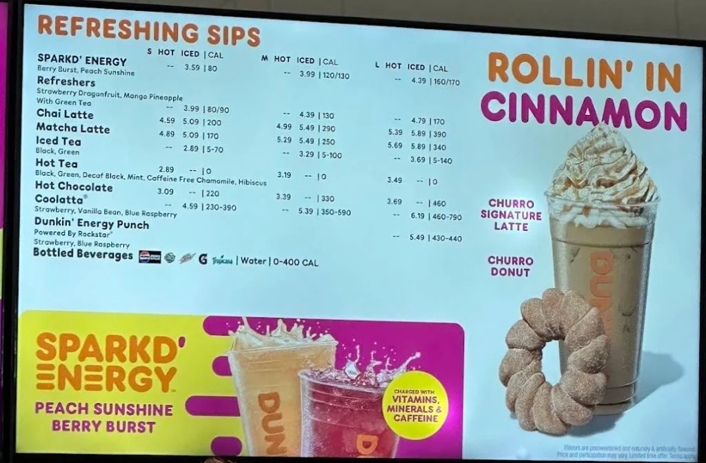 To Order Dunkin Donuts Menu USA