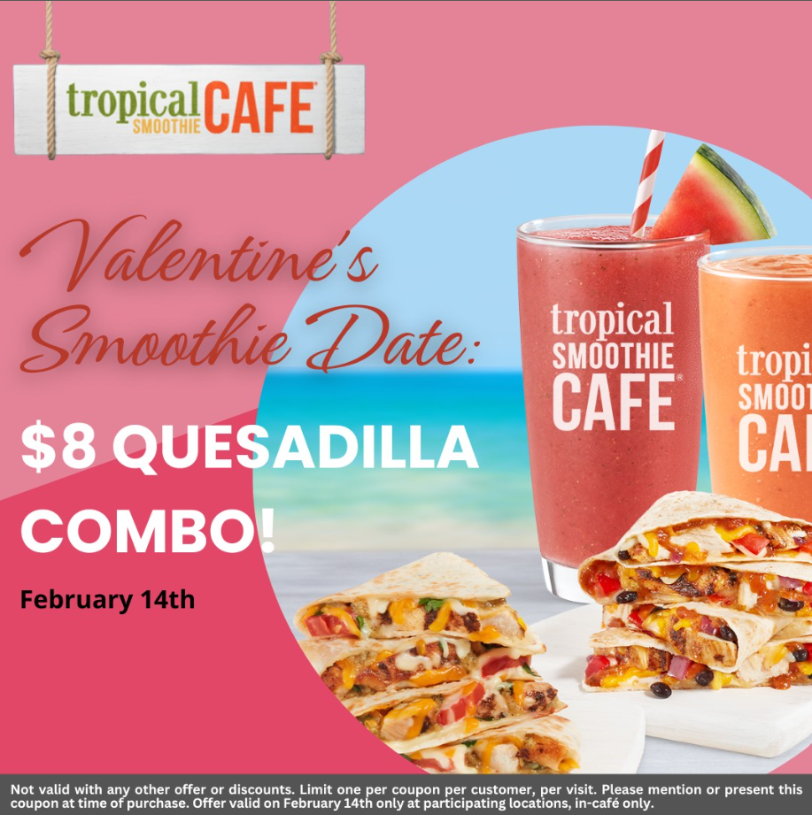 Tropical Smoothie Cafe Combo Offers Menu Deal USA