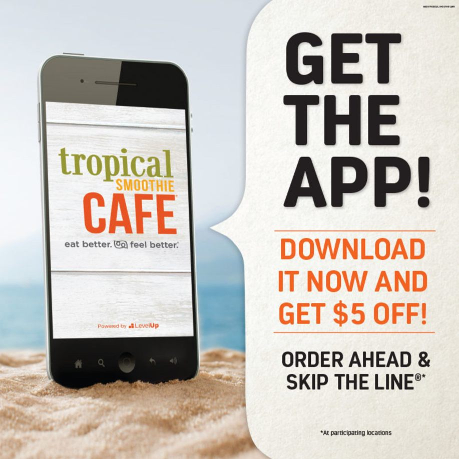 Tropical Smoothie Cafe Loyalty Rewards Menu Deal USA