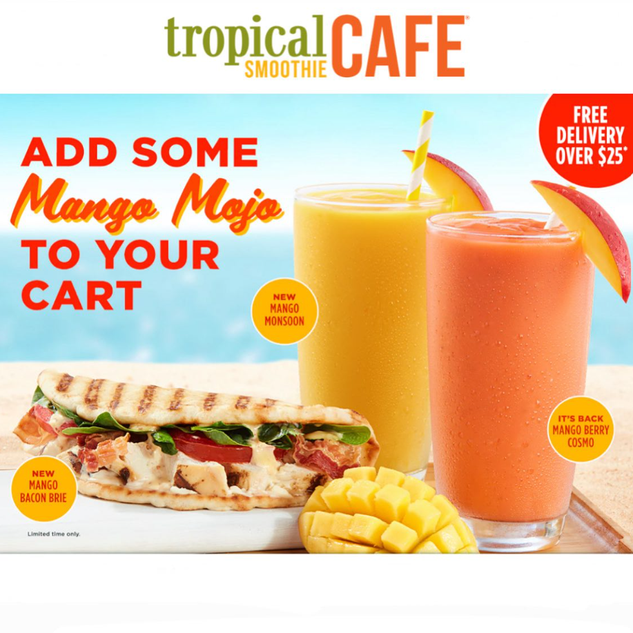 Tropical Smoothie Cafe Seasonal Specials Menu Deal USA