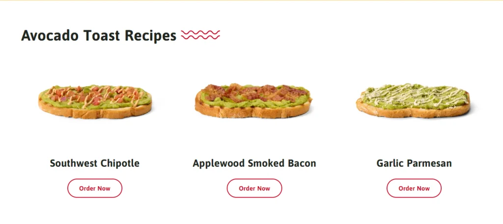 Wawa Burger Breakfast – Avocado Toast Menu USA