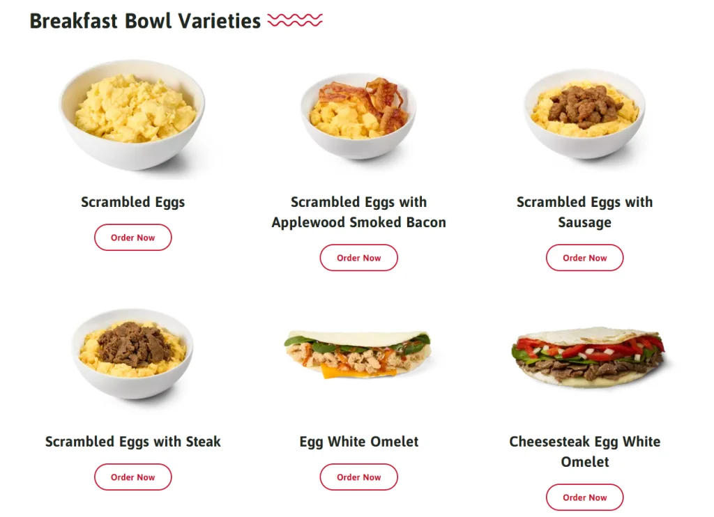 Wawa Burger Breakfast – Bowls Menu USA