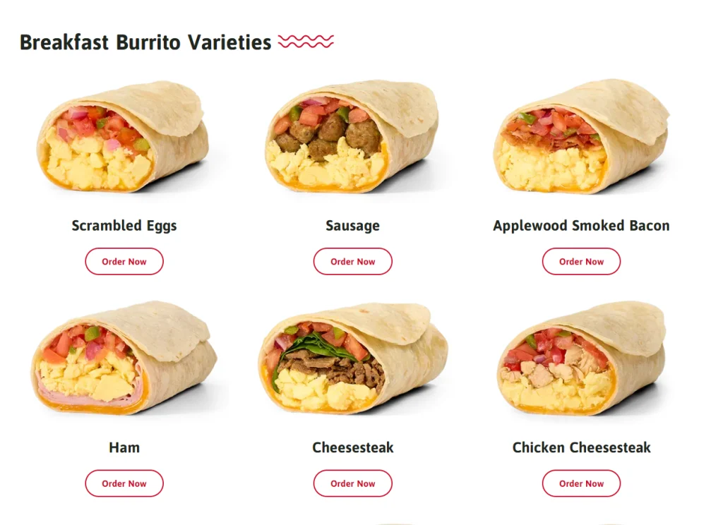 Wawa Burger Breakfast – Burritos Menu USA