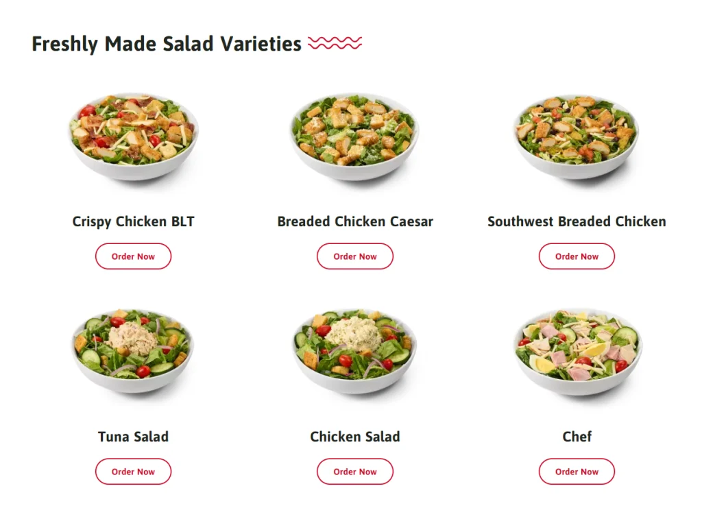 Wawa Burger Salads Menu USA