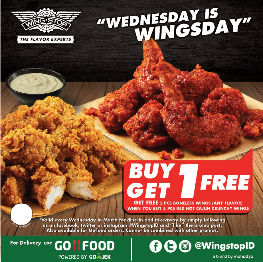 Wingstop Buy One, Get One Free Menu Deal USA