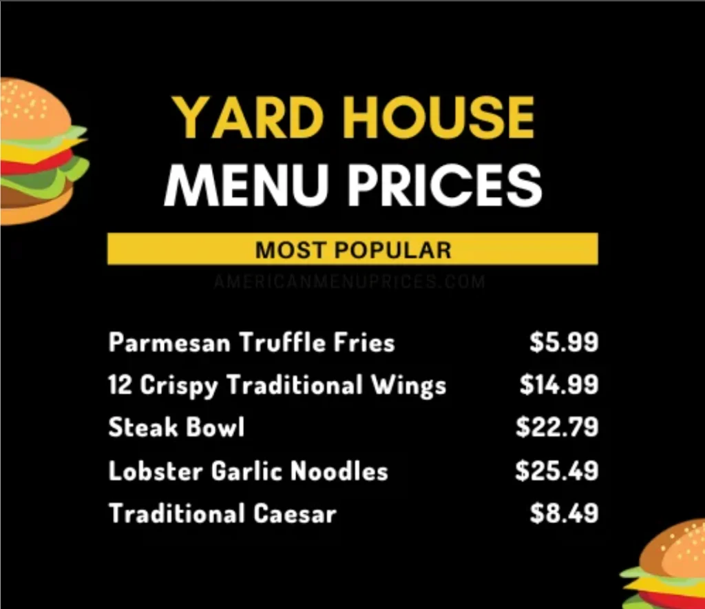 Yard House Daily Specials Menu Deal USA