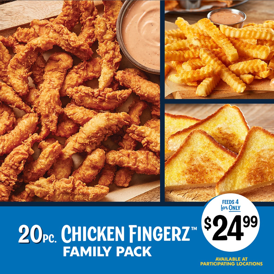 Zaxbys Family Meals Menu USA