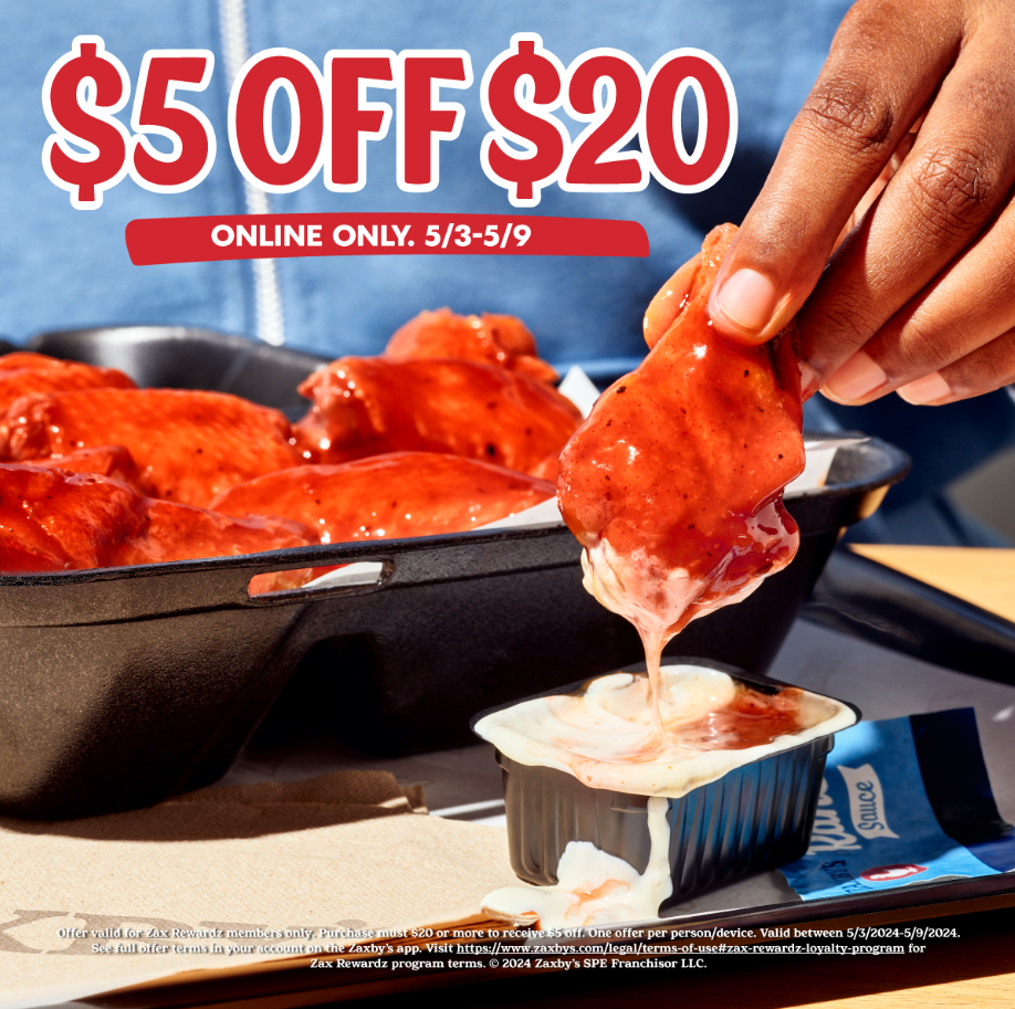 Zaxbys Limited-Time Offers Menu Deal USA