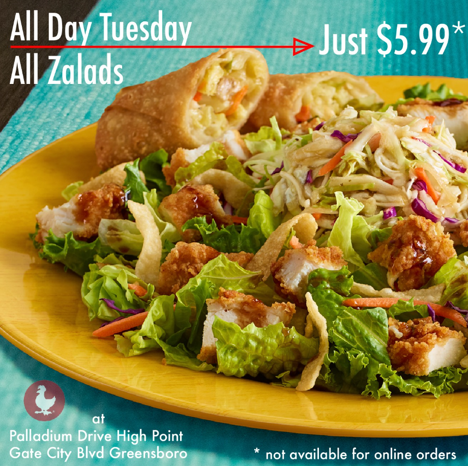 Zaxbys Zalads Special Menu Deal USA