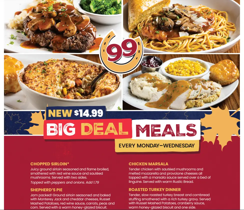 99 Restaurant $14.99 Big Deal Meals USA