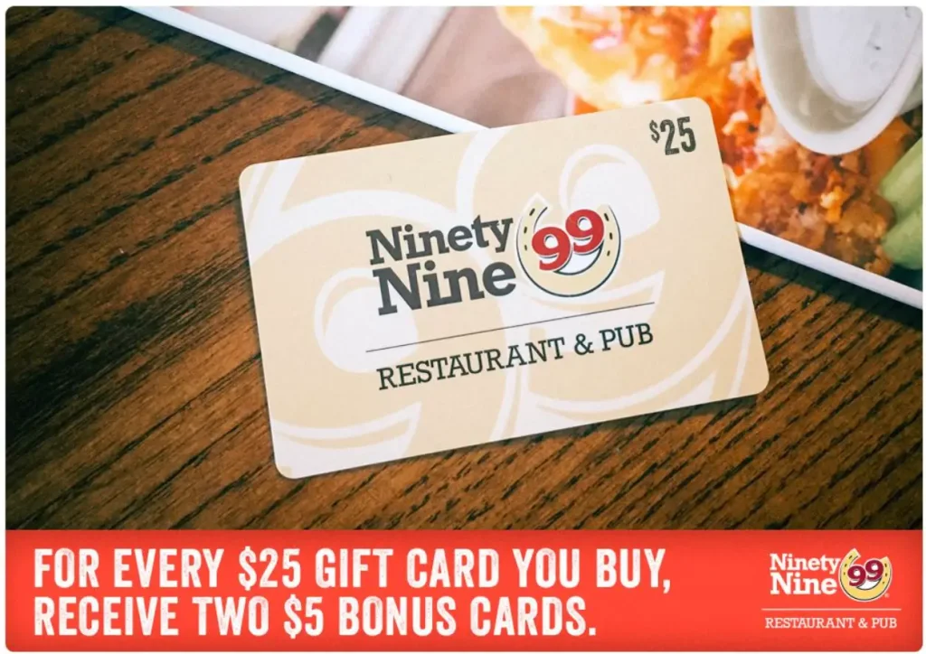 99 Restaurant Gift Cards USA