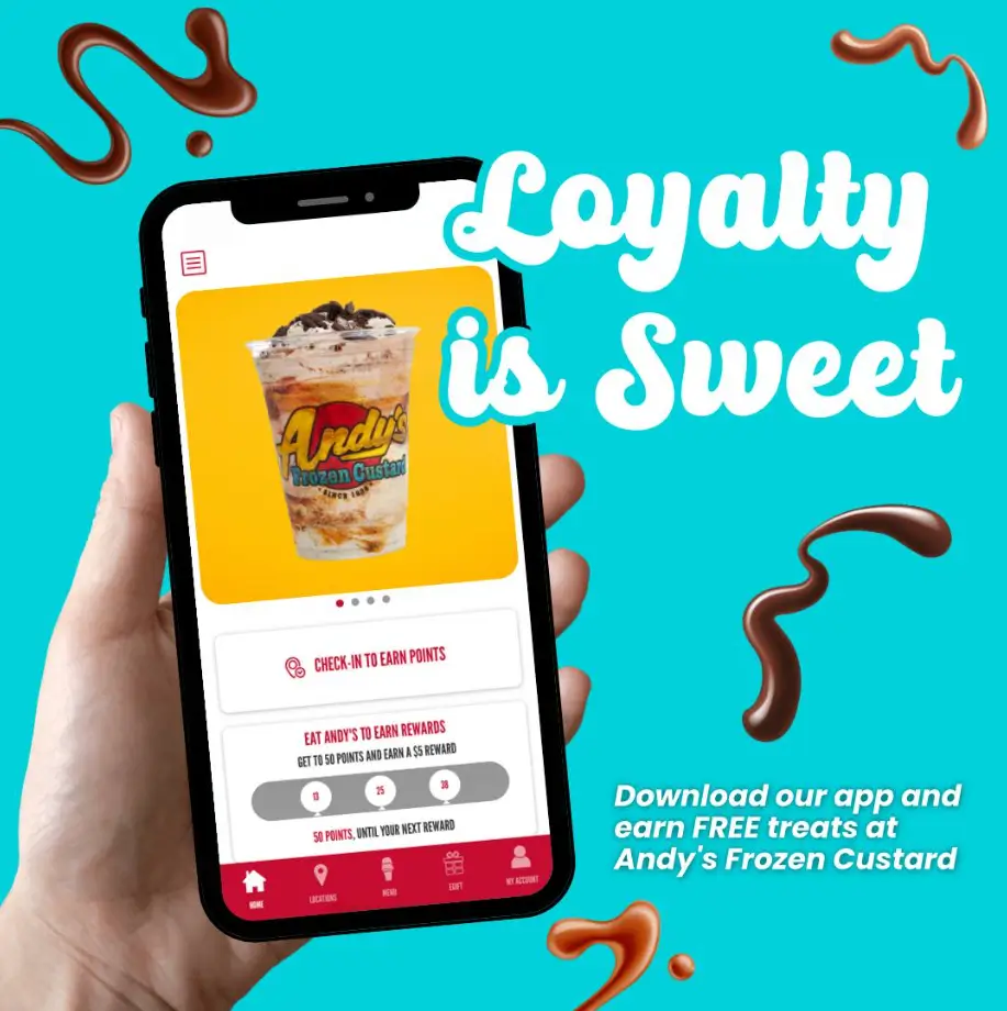 Andy's Frozen Custard Social Media Promotions Deal USA