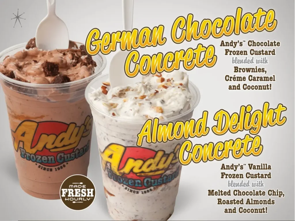 Andy's Frozen Custard Specials Menu USA