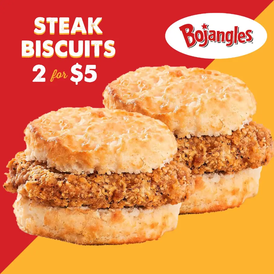 Bojangles 2 for $5 Bojangles Biscuit Deal USA