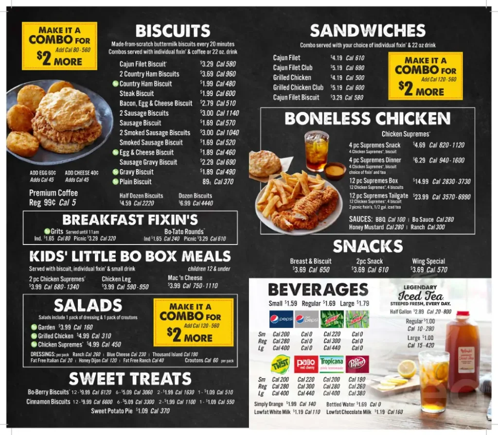 Bojangles Menu Updated Prices USA