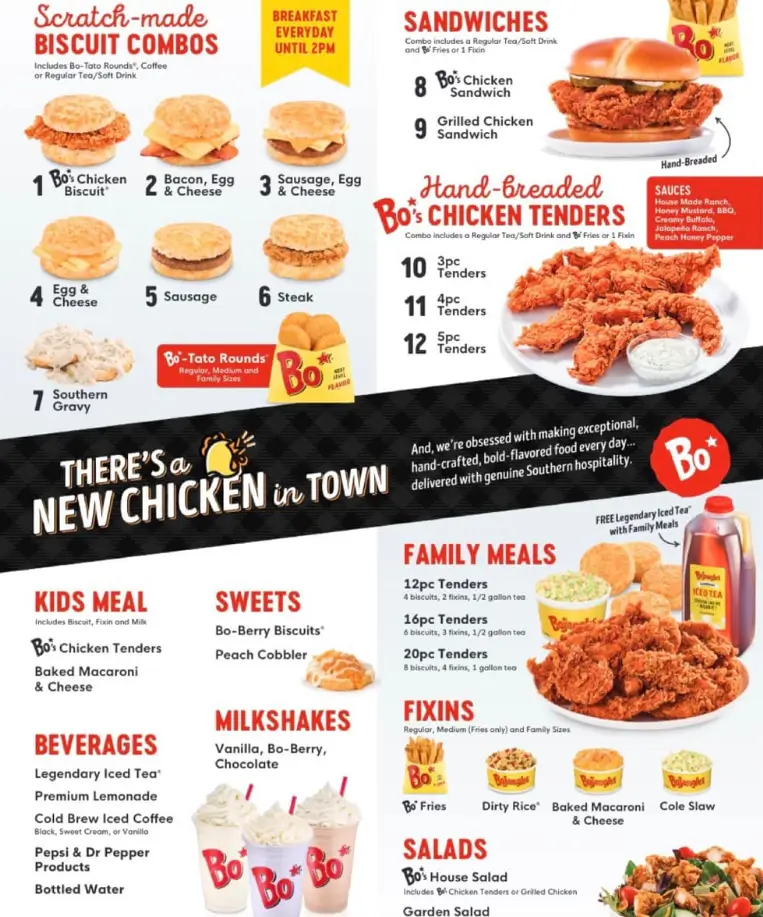 Bojangles Menu With Prices USA