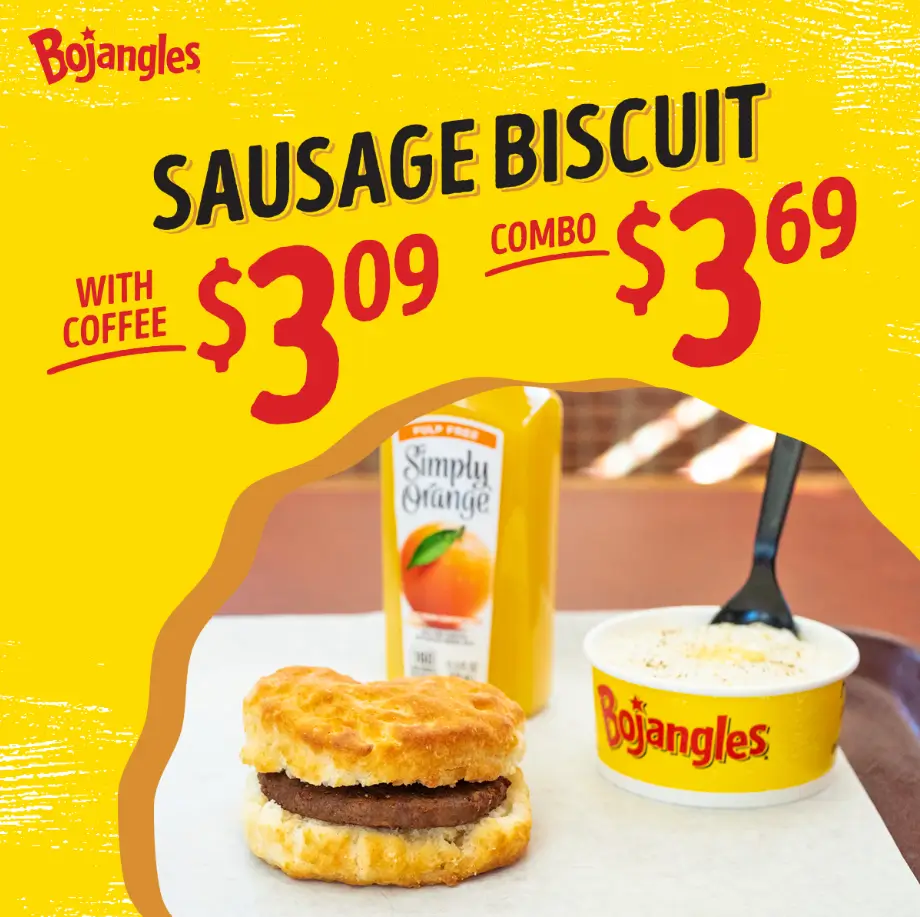 Bojangles Weekend Breakfast Specials Deal USA