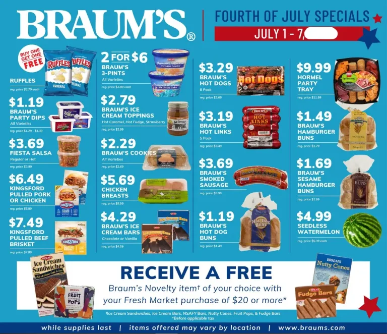 Braum’s Menu USA