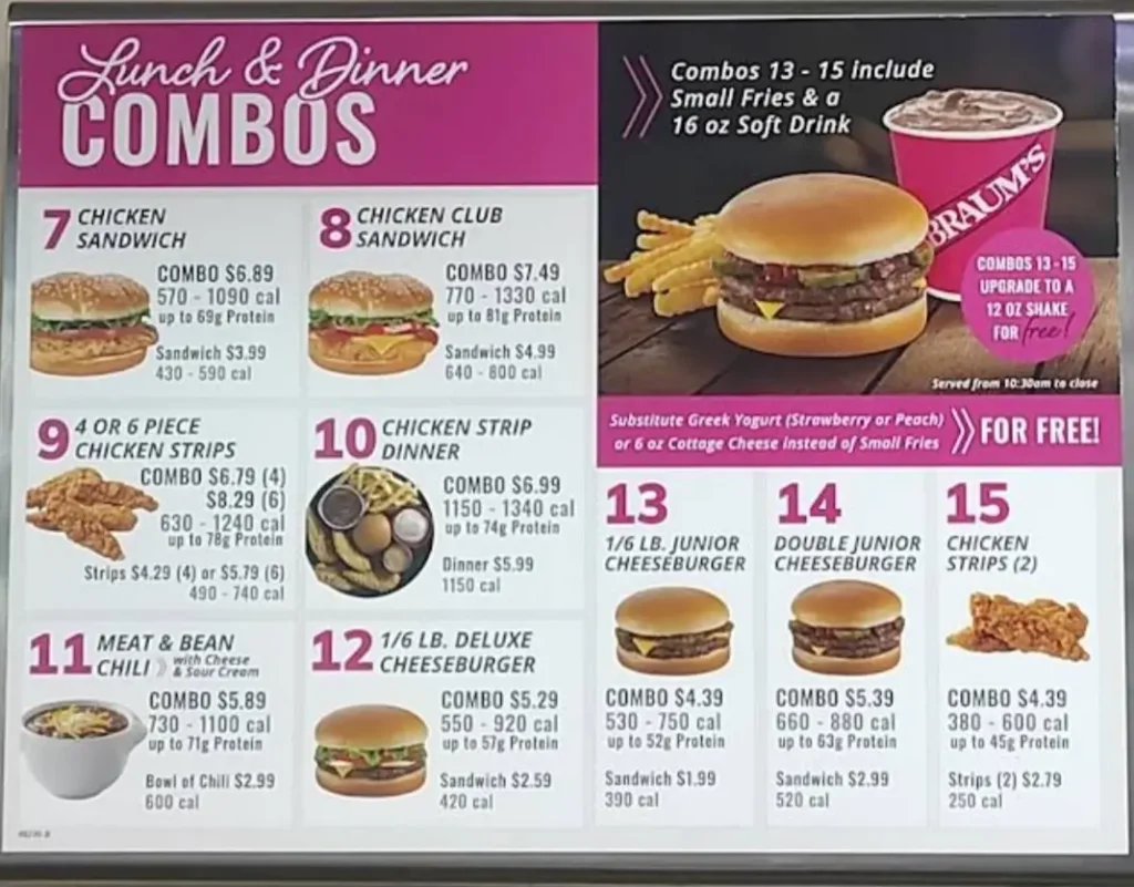 Braum’s Menu With Prices USA