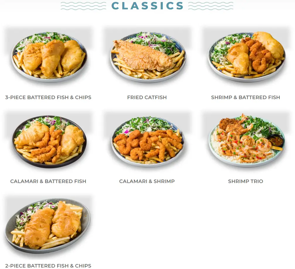 California Fish Grill CLASSICS Menu USA