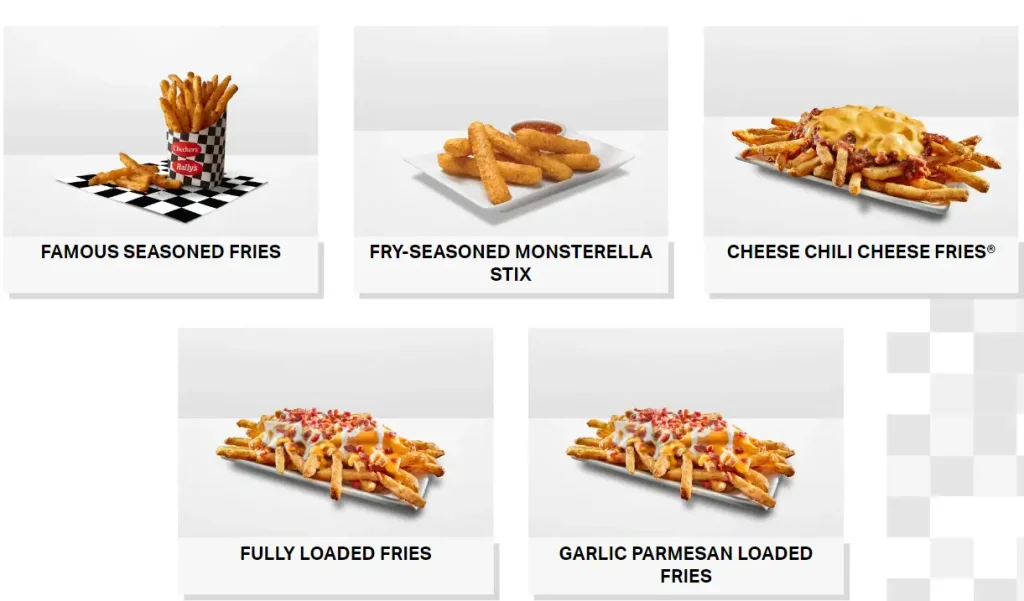 Checkers and Rally’s Fries and Sides Menu USA