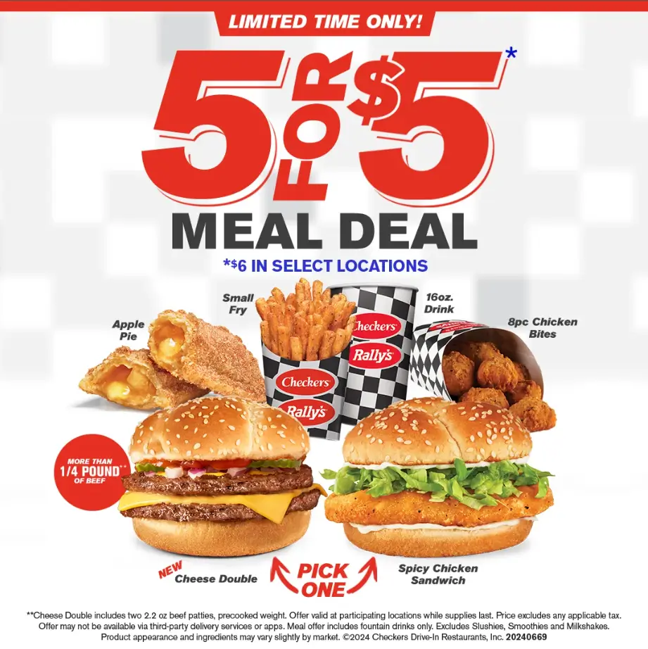 Checkers and Rally’s Limited-Time Menu Items Deal USA