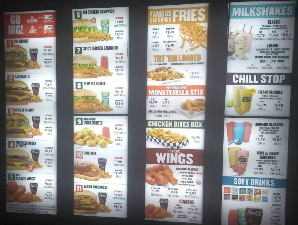 Checkers and Rally’s Menu With Prices USA