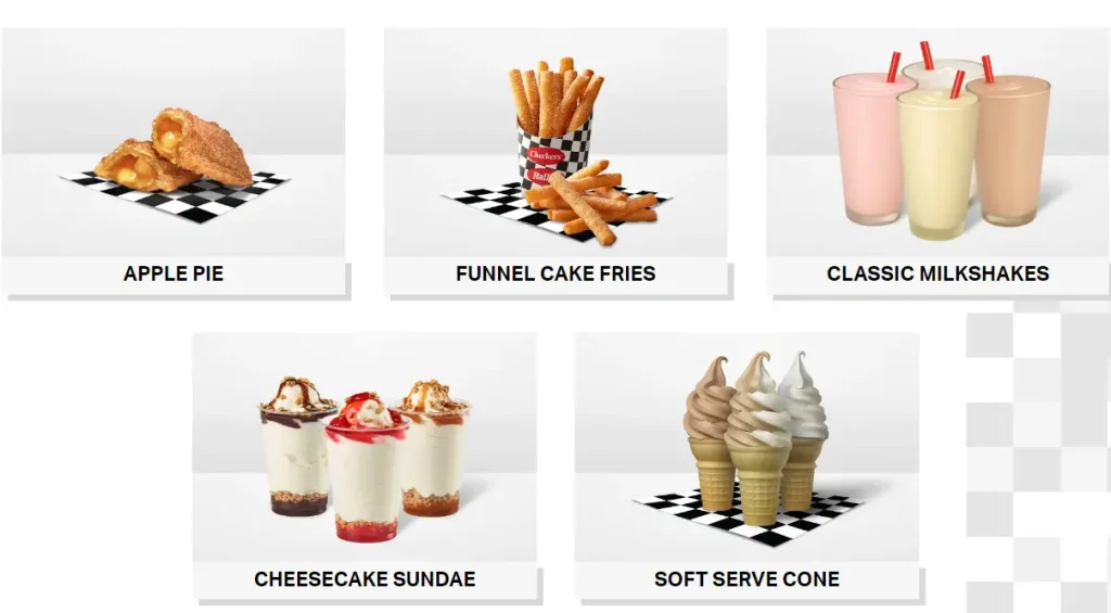 Checkers and Rally’s Sweet Side Menu USA