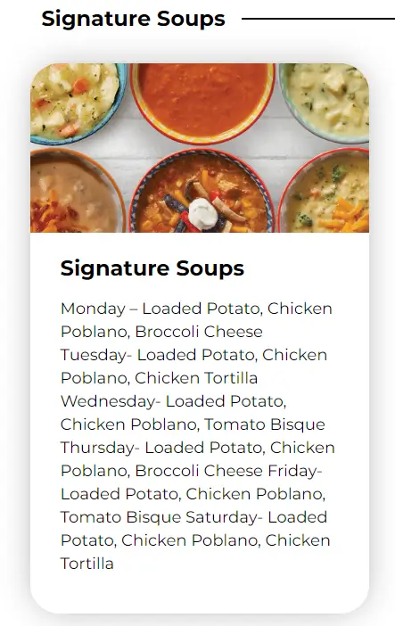 Chicken Salad Chick Soups Menu USA