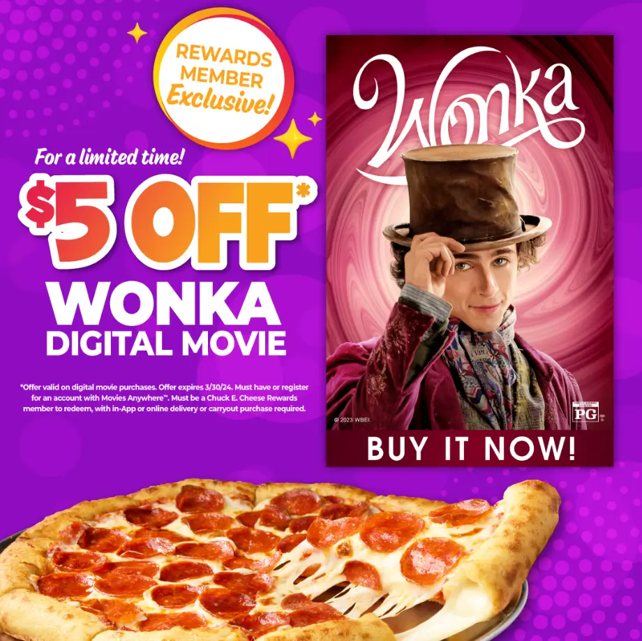 Chuck E. Cheese Email Club and Rewards Program Deal USA