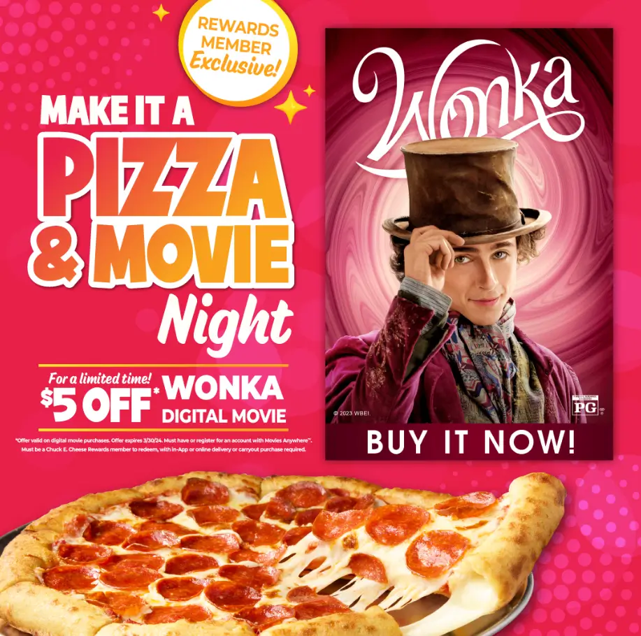 Chuck E. Cheese Pizza & Play Specials Deal USA