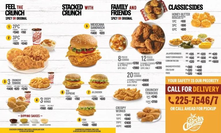 Church’s Chicken Menu USA