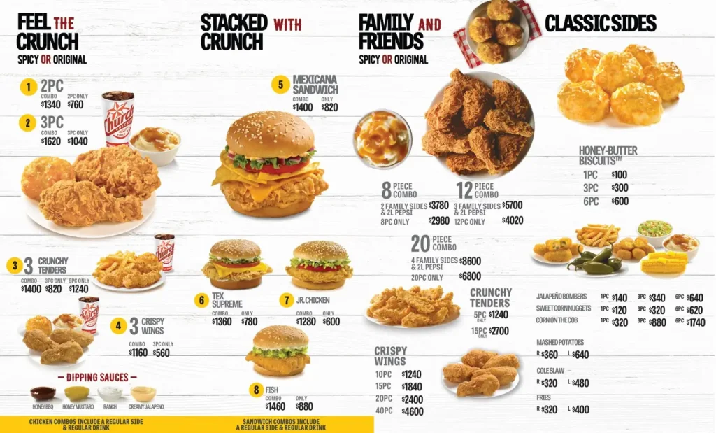 Church’s Chicken Menu Updated Prices USA