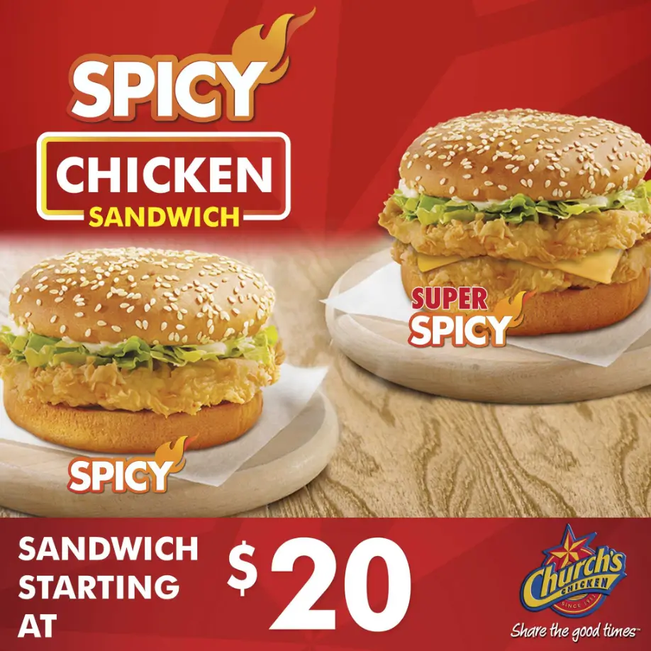 Church’s Chicken Spicy Chicken Sandwich Combo Deal USA