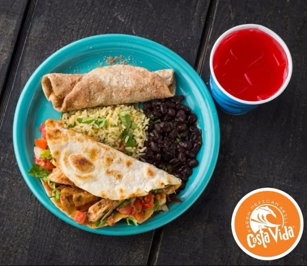 Costa Vida Kids Meals Menu USA