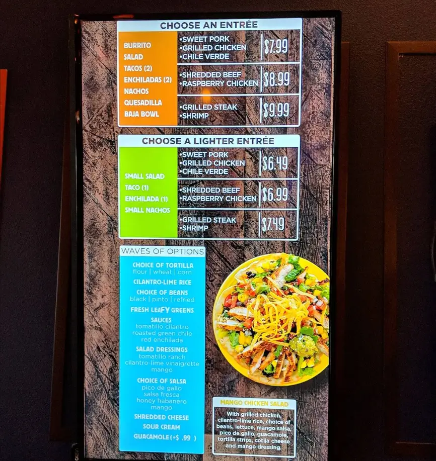 Costa Vida Menu Prices USA