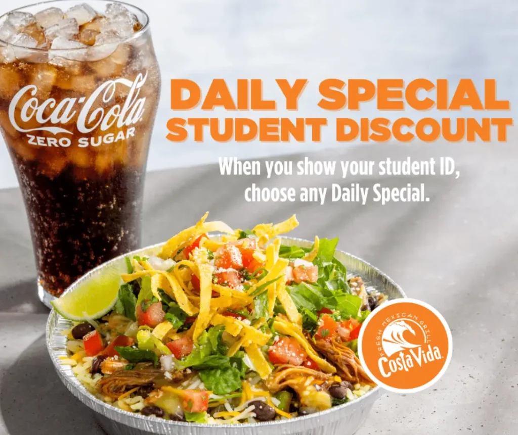 Costa Vida Student Discounts Deal USA