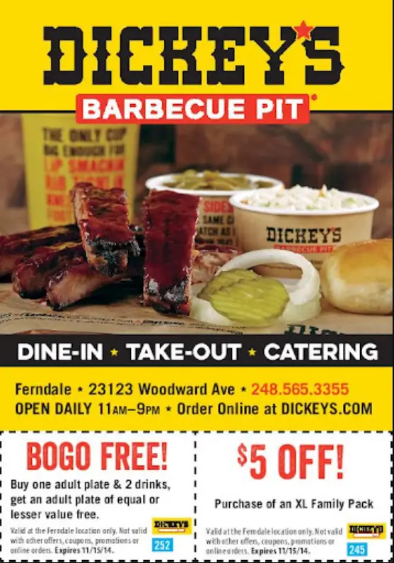 Coupons & Promo Code For Dickey’s Barbecue Pit Menu USA