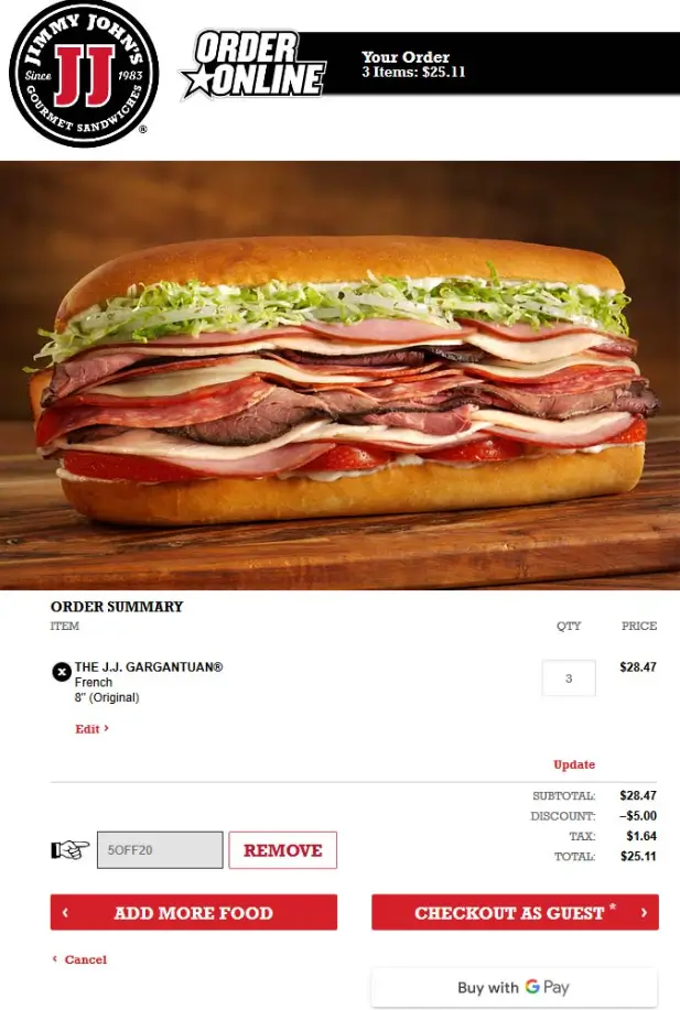 Coupons & Promo Code For Jimmy John’s Menu USA