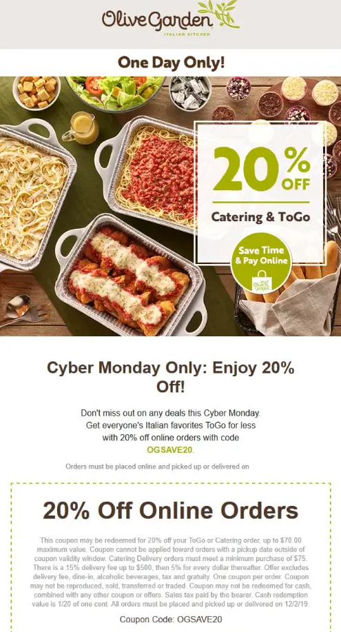 Coupons & Promo Code For Olive Garden Menu USA